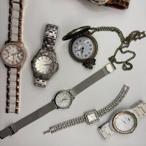 Lot of 7 Fashion Watches - New Batteries - Geneva, Kensie, & More!